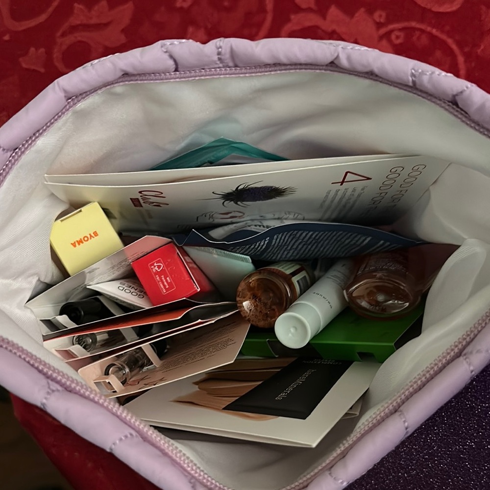 Purple Cosmetic Makeup Sampler Bag